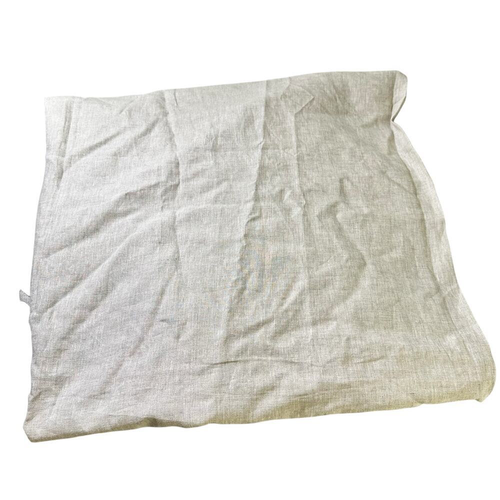 West Elm Pleated European Flax Linen Curtain 1 Panel Natural Flax 48'"x96" - Picture 2 of 5